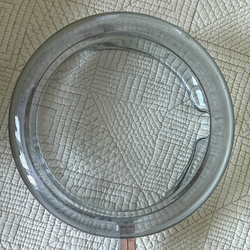 Pyrex 2 Qt Flamewear 6324B Sauce Pan w/Spout & Lid Vintage Clear Handle USA